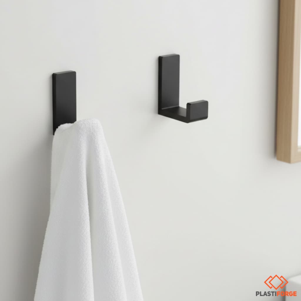 Kit Ganchos Parede Preto Branco Porta Toalhas Adesivos Fita 3M Sem Furo Cozinha Banheiro Cabideiro