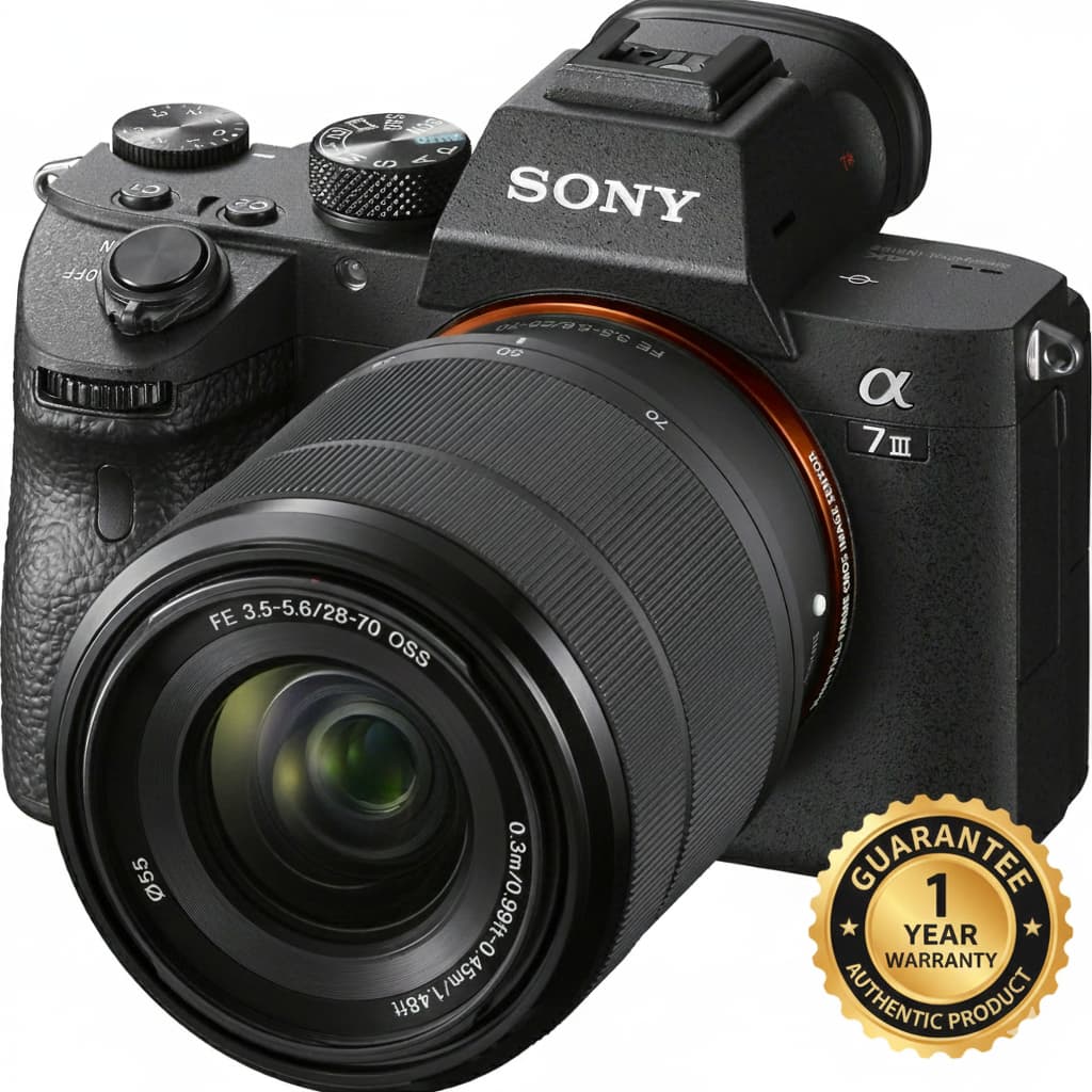 CÂMERA DIGITAL SONY ALPHA A7 III – 24.2MP, SENSOR FULL FRAME, NOVA E ORIGINAL, NF, GARANTIA