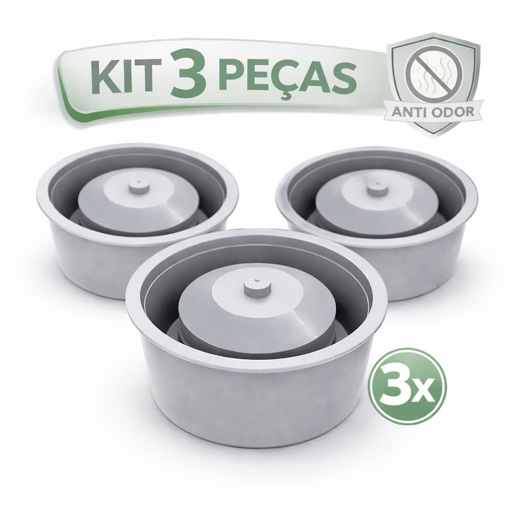 Adaptador Ralo Mau Cheiro Contra Insetos Barata 10cm Porta Ralos Grelhas Odor Banheiro Evita Anti Mal  Contra Insetos