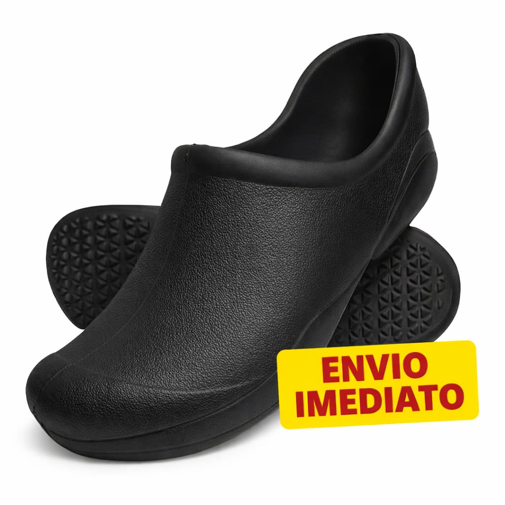 Sapato Hospitalar Profissional Antiderrapante babuche Unissex micro expandido envio o imediato ideal para trabalho leve