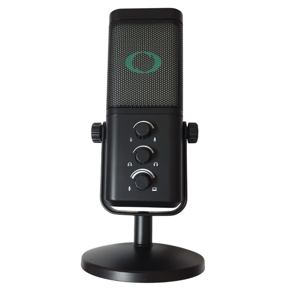 Microfone Condensador Profissional Gamer Rgb USB Cardioide Ruido