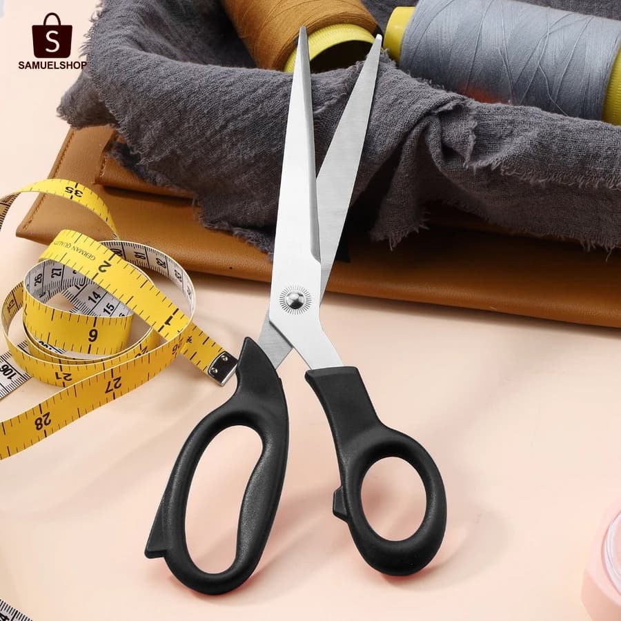 Tesoura Grande Multiuso p/ Tecido e Papel - Corta tecidos, móveis e mais. Design ergonômico. Cor variada