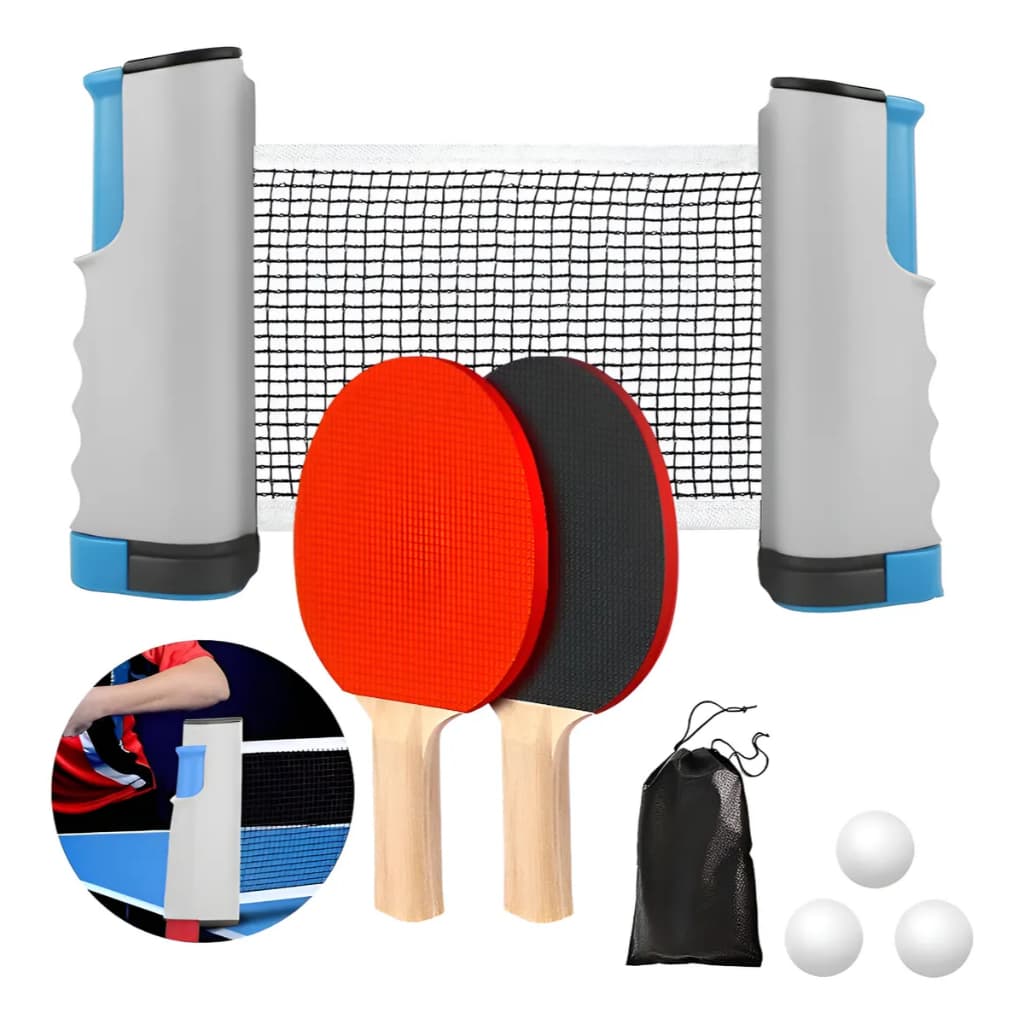Rede Ping Pong Kit Tenis De Mesa Raquete De Profissional Branco Treliça livremente extensível