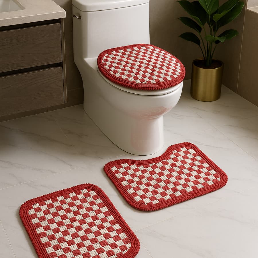 Kit de Banheiro 3 Peças com Franjas – Conforto e Estilo para seu Lar