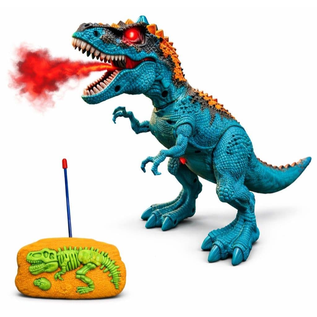 Brinquedo Dinossauro Controle Remoto Anda Solta Fumaça Tiranossauro Rex
