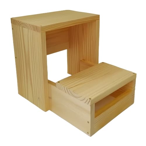 Banqueta E Escada Infantil De Madeira Dobrável E Segura VICA DECOR