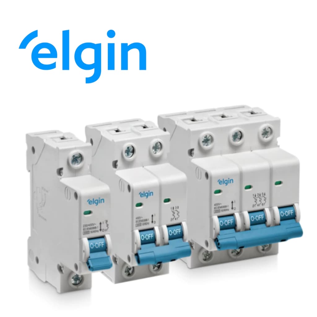 Disjuntor Bipolar Monopolar e Tripolar Elgin 6a 10a 16a 20a 25a 32a 40a 50a 63a Envio Rapido