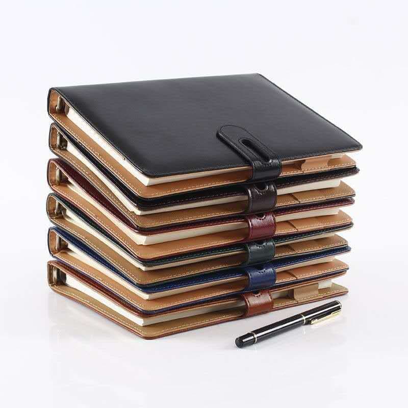 Caderno Fichário De Negócios Premium Em Couro A5 Com 100folhas-2237