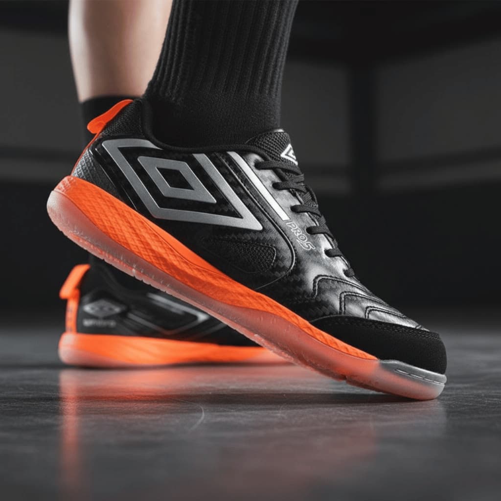Chuteira Futsal Umbro Pro 5 Bump Couro Tênis de Futsal Profissional Original
