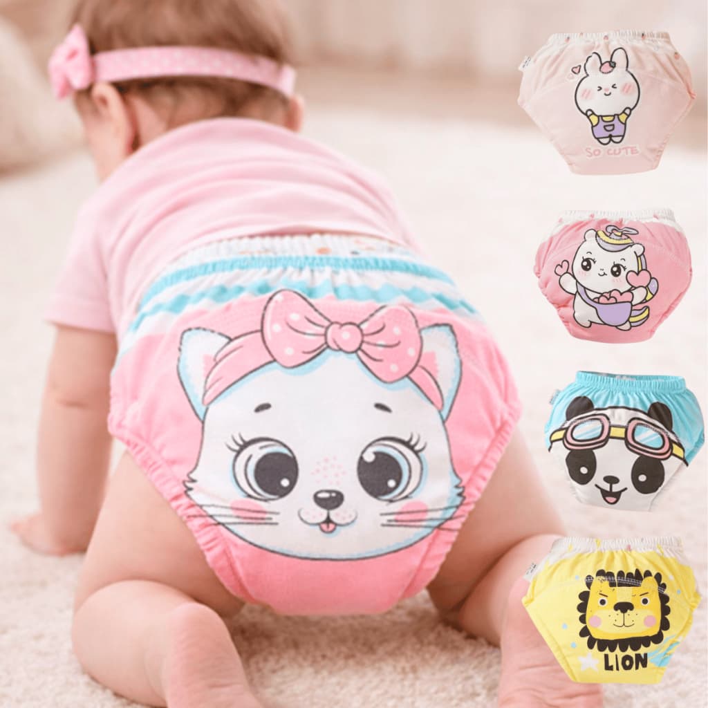 Fralda de Treinamento Desfralde Infantil Algodão Reutilizável 10 a 18kg