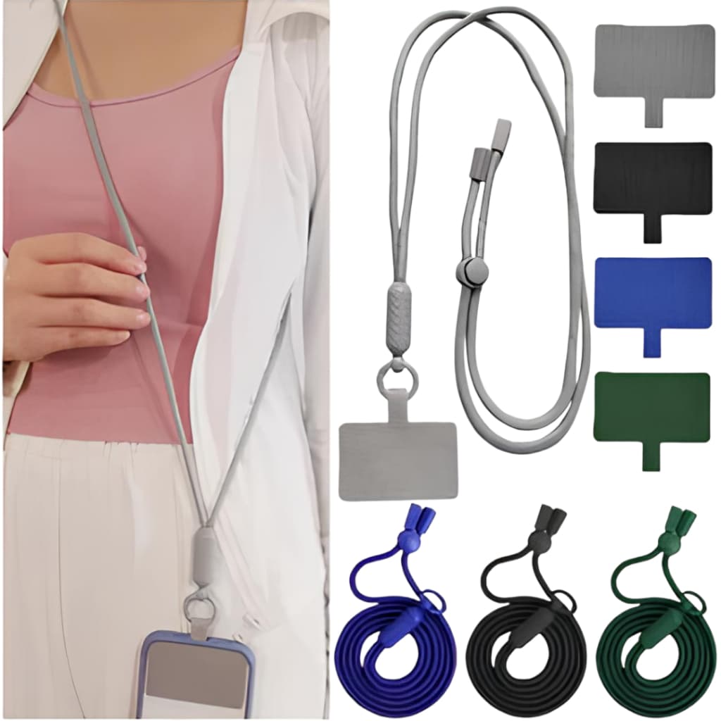 🔗 Cordão Ajustável Universal para Celular 📱 Anti Queda e Anti Furto