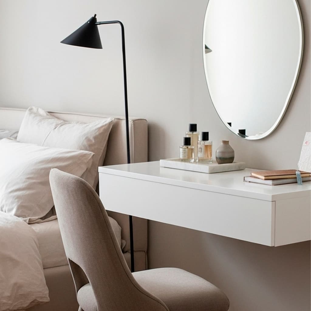 Penteadeira Suspensa com Gaveta Multiuso Corrediça Organizadora Maquiagens Hall de Entrada