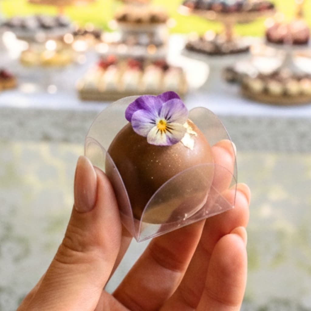 50-500 Forminha Acetato Doces Finos Brigadeiro Transparente Aniversário Casamento Revelação Debutant