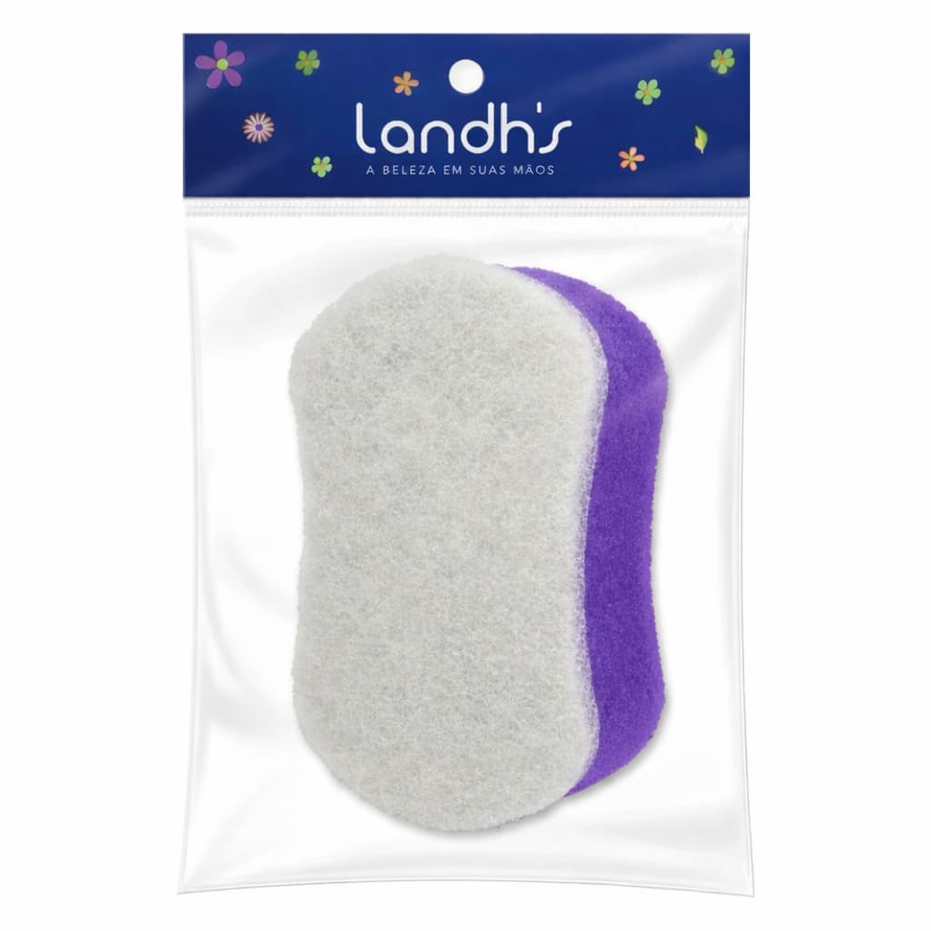 Kit com 3 Esponja para Banho Dupla Face – Limpeza Suave e Revitalizante - Landh's