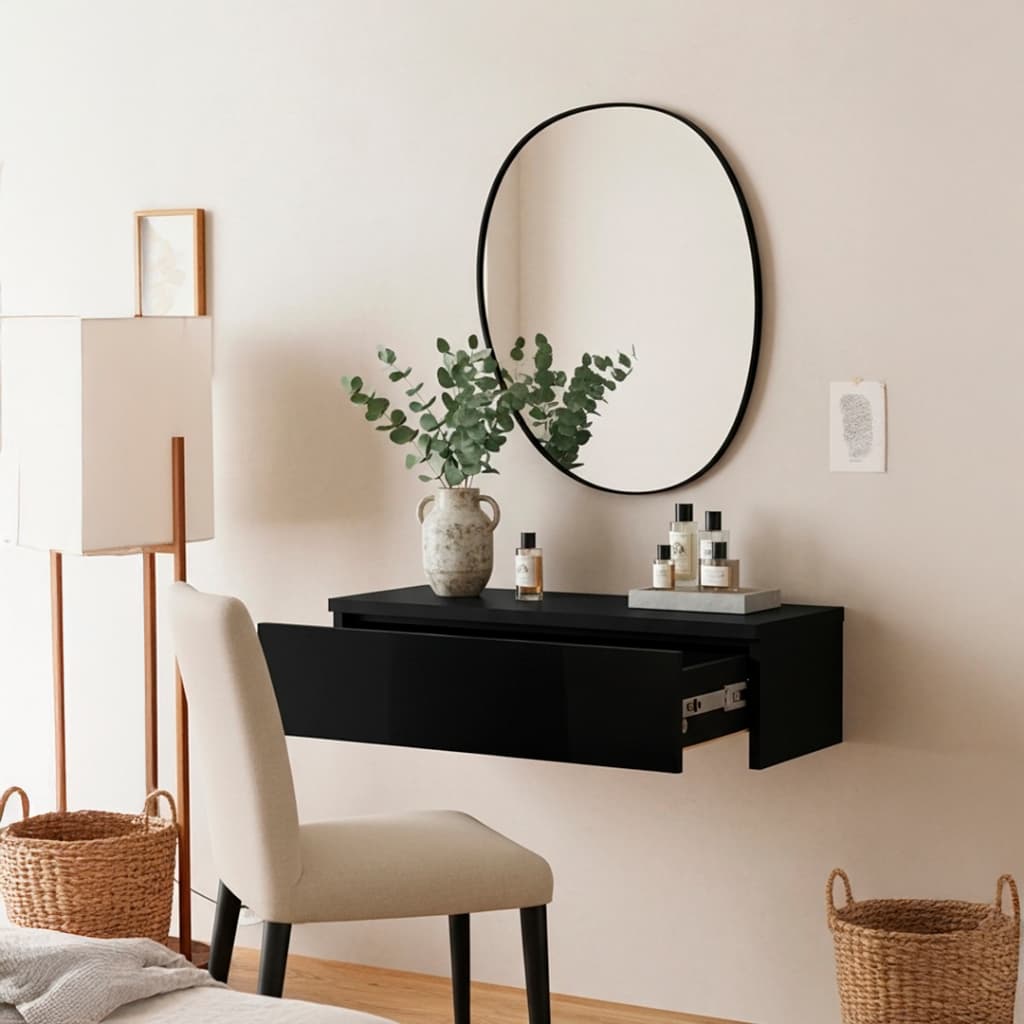 Penteadeira com Gaveta Multifuncional Corrediça Organizadora Maquiagens Hall de Entrada