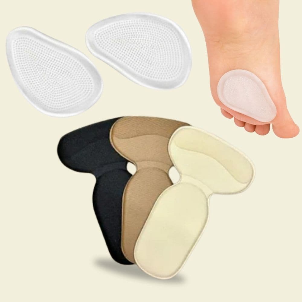 Kit Palmilha Ortopédica Protetor de Calcanhar + Palmilha de Gel Silicone Protetora Planta dos Pés Protetor Aquiles