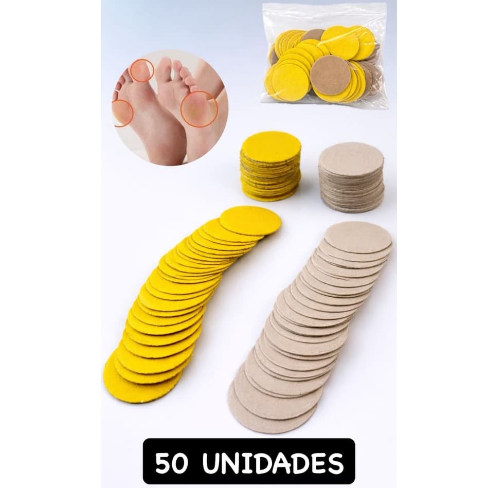 Kit 100 Refil Lixador De Pés Disco Pedicure Lixas Grossas E Finas