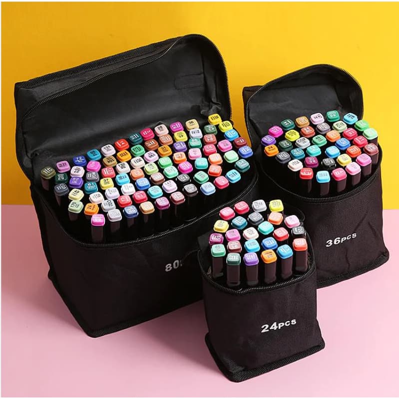 Caneta Marcadora 24/36/48/60/80/100/120/168 Cores De Cabeça Dupla