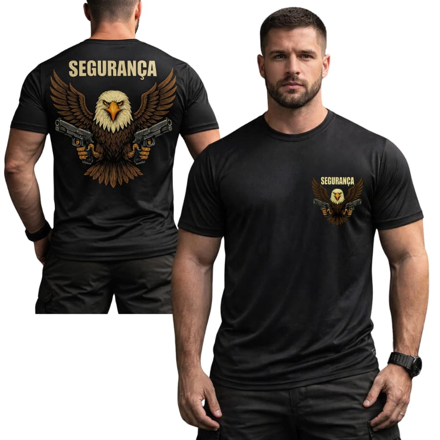 Camiseta Tática Segurança Águia Armadas – Estilo Militar Dry Fit