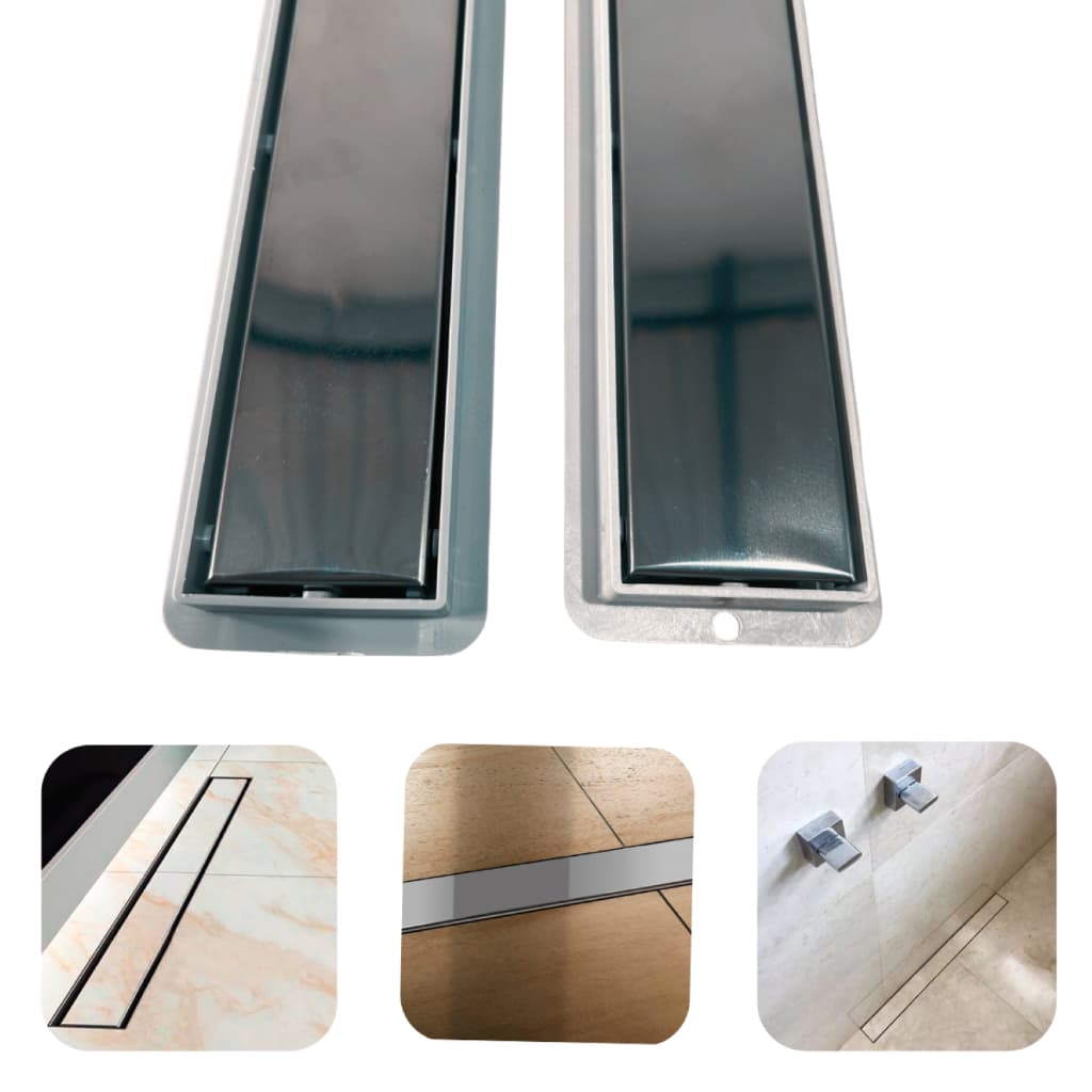 Ralo Inox Linear Oculto 6x90 Invisível Sifonado Piso