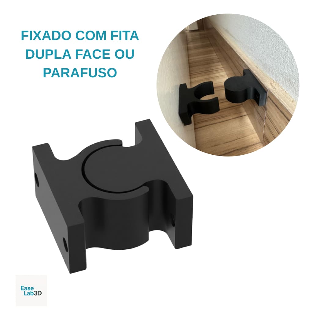 Trava Para Porta Fixador Prendedor de Porta Acompanha Fita Dupla Face