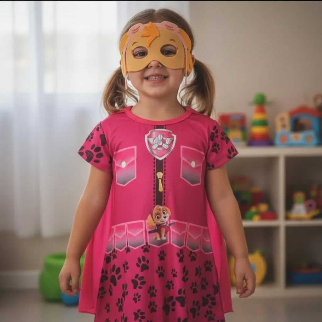 Roupa Fantasia Infantil Patrulha Canina Skye