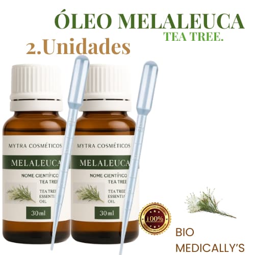 2.UNI Óleo MELALEUCA 2X30ML + Pipeta Dosadora (4PEÇAS)