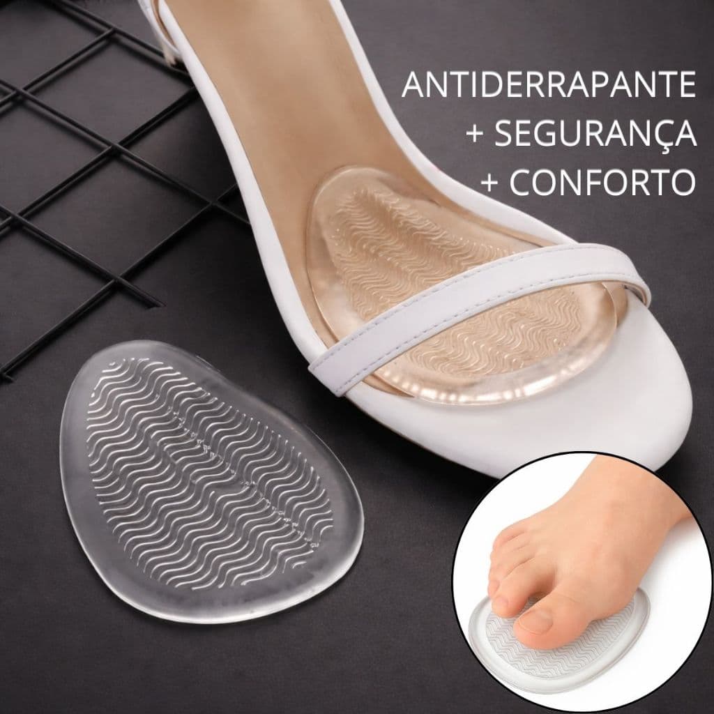 Kit Pares Palmilha Gel Silicone Adesiva Antiderrapante Salto Alto Conforto Dos Pés