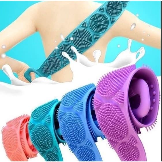 Esponja Silicone Massageadora Escova Banho Lava Corpo Todo Bucha Esfoliação