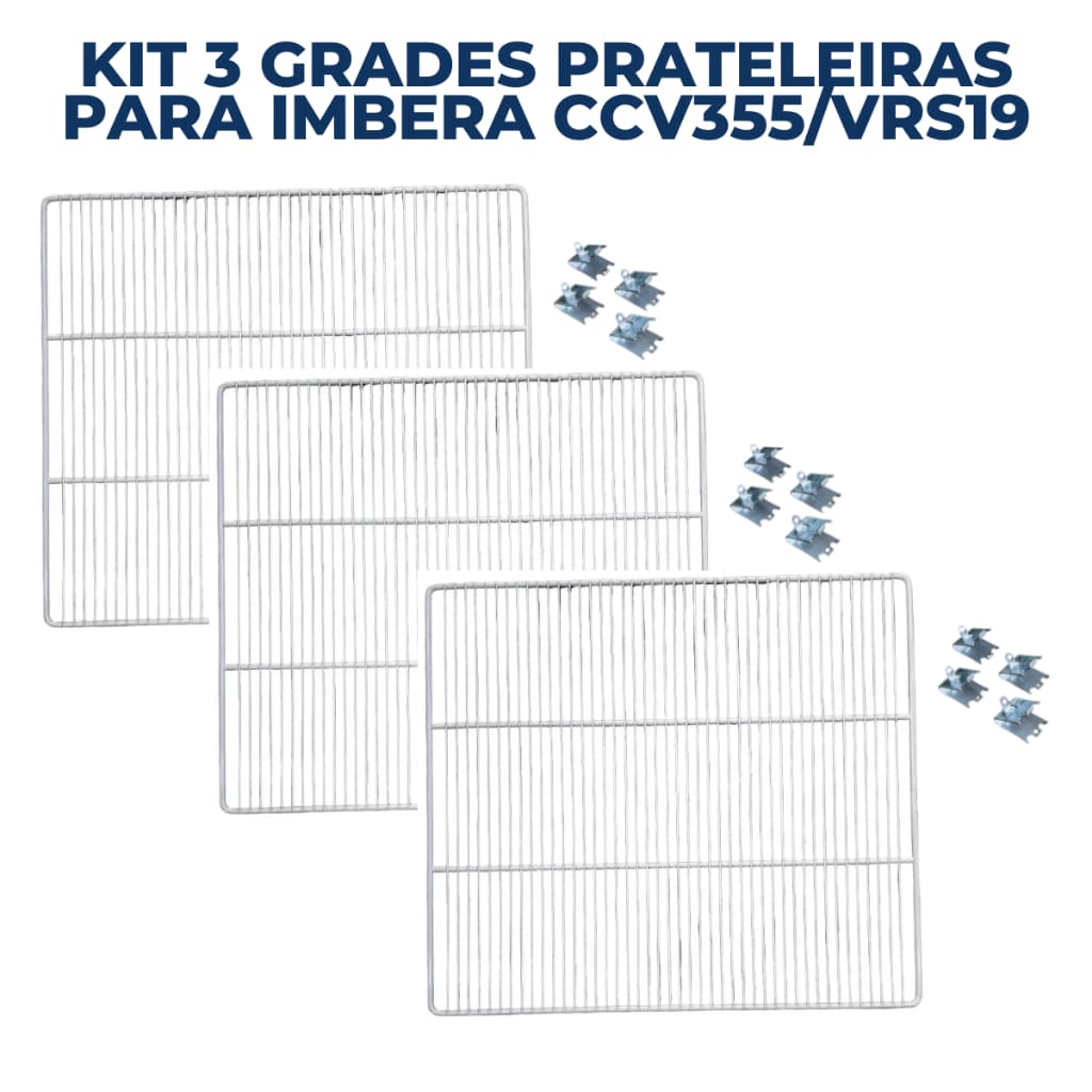 Kit 3 Grades Prateleiras Para Cervejeira CCV355/VRS19
