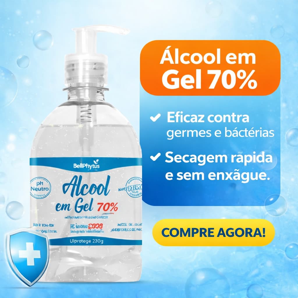 Álcool em Gel Uiprotege 70% 470g - BellaPhytus