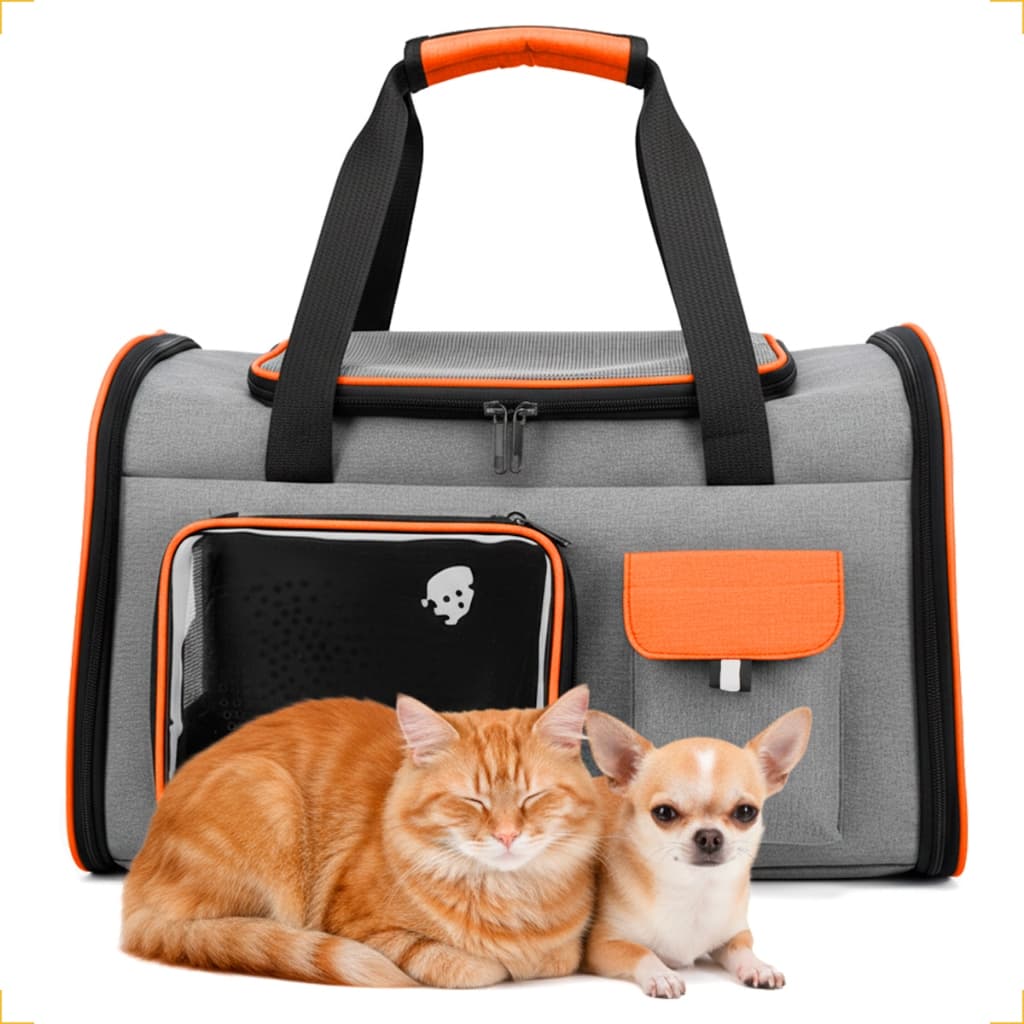 Bolsa Mochila de Transporte Estruturada para Cães e Gatos 49 cm Suporta até 8kg