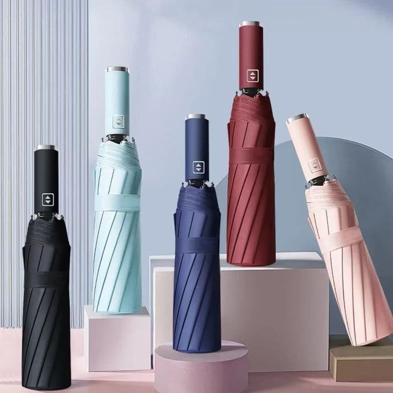 GUARDA CHUVA AUTOMÁTICO REFORÇADO ABRE E FECHA AUTOMÁTICO COM PROTEÇÃO SOLAR BLACKOUT