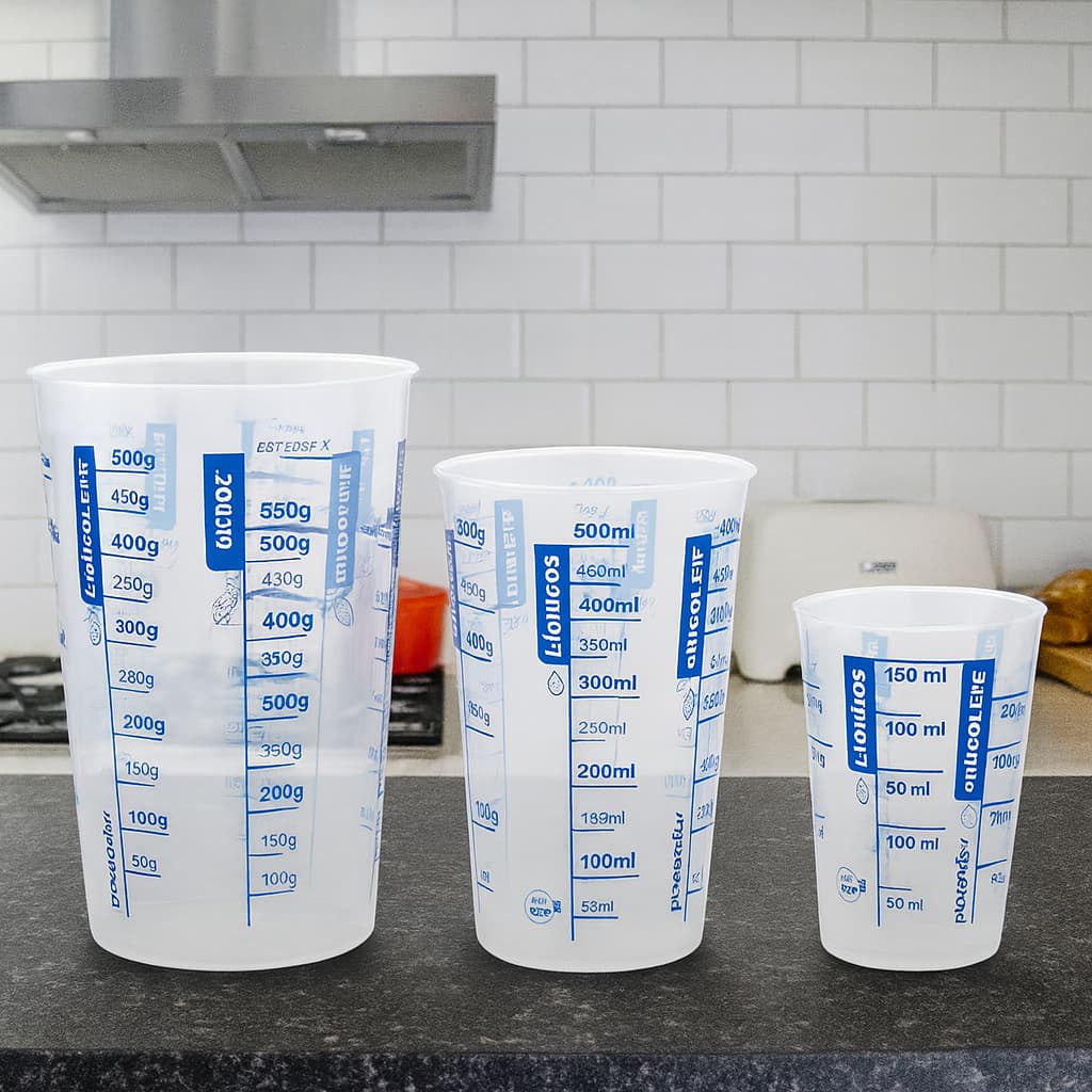 Kit 3 Copos Medidor  Dosador Medida 750ml / 500ml / 250ml