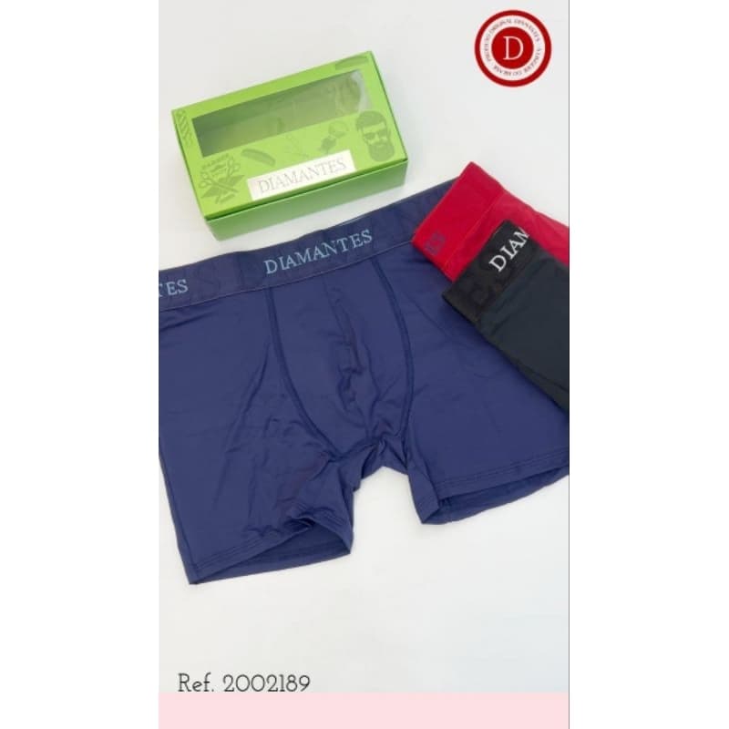 Kit 3 Cuecas Boxer Diamantes Lingerie ORIGINAL