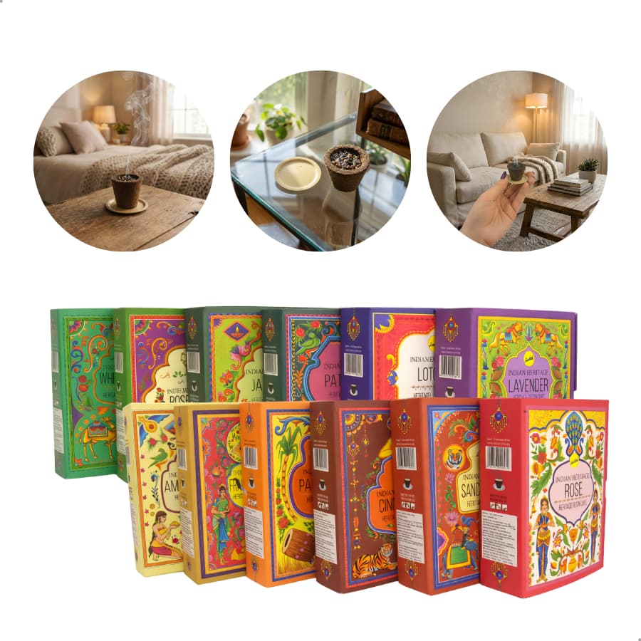 Incenso Sree Vani Defumador Resina Copo Incensos Luxo