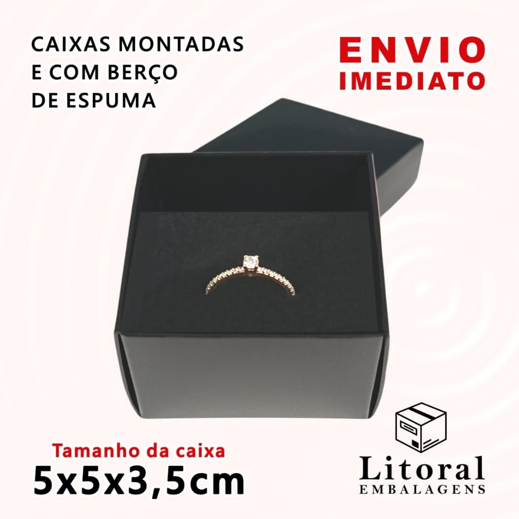 20 Caixas Semijoias Bijuterias Montadas e com Berço 5x5x3,5cm