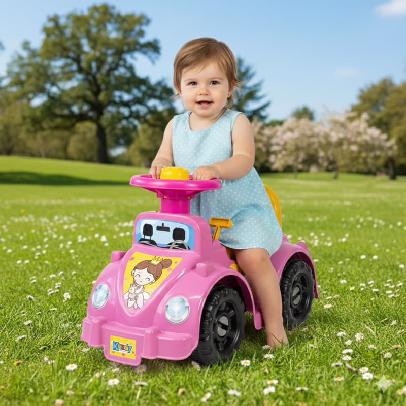 Carrinho Andador Infantil Musical Rosa Menina Desenvolvimento Infantil Educativo