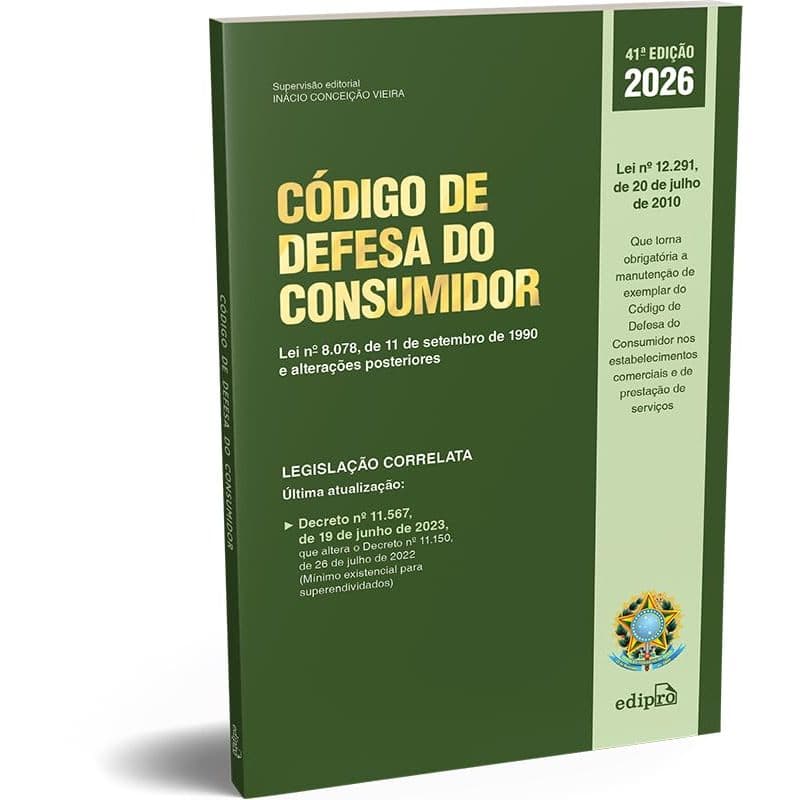 Lançamento Código de Defesa do Consumidor 2026: atualizado, compacto e essencial. Garanta já o seu exemplar!