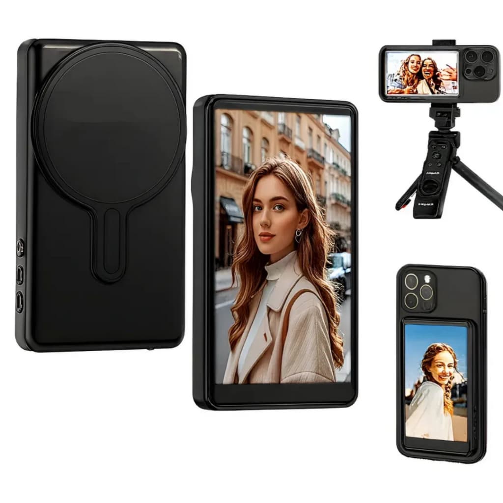 Tela Monitor Magnético De Selfie Vlog Para Celular Câmera Traseira Sem Fio