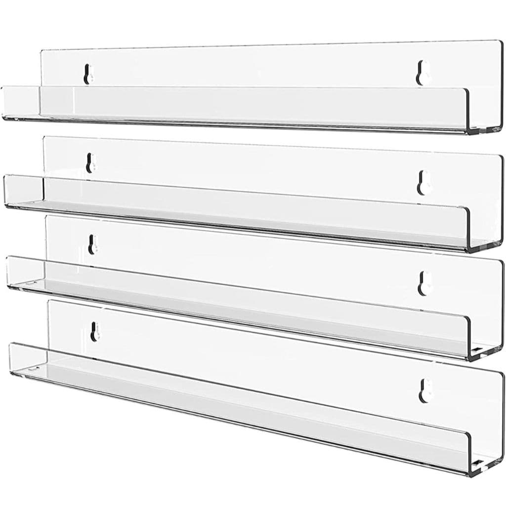 Kit - 4 Prateleiras Acrílico Invisível Flutuante 30cm