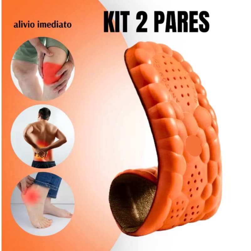 kit 2 pares palmilha 4D nuvem confortável anatômica com bolhas para tênis sapatos e botas