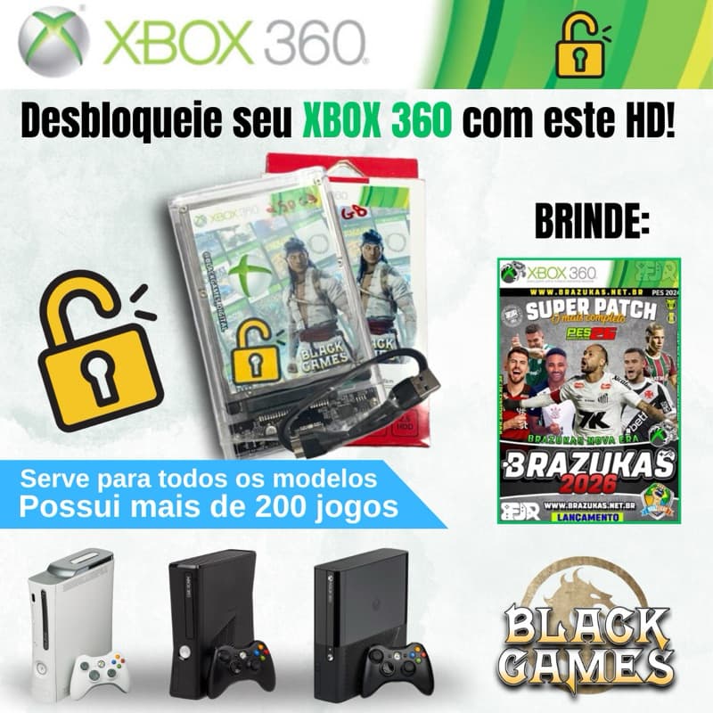 HD com 250 jogos para Xbox 360 bloqueado e desbloqueado | Xploit avatar