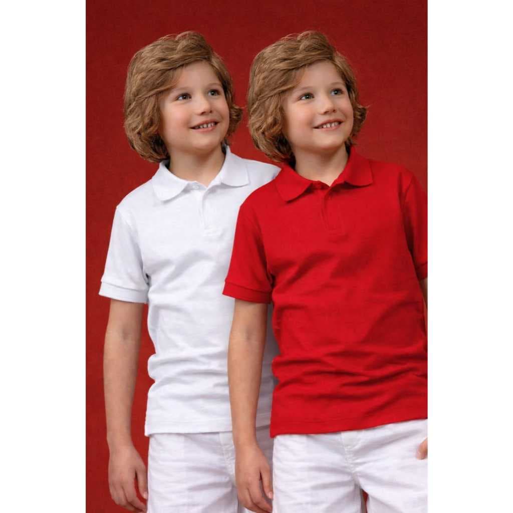 Camisa Polo  infantil e Juvenil manga curta tamanho 01 ao 14.