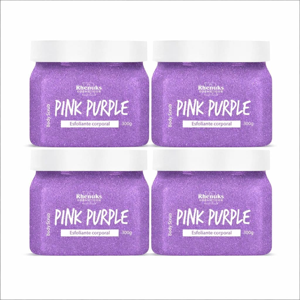 KIT Esfoliante Corporal Pink Purple Body Scrub Rhenuks 300g