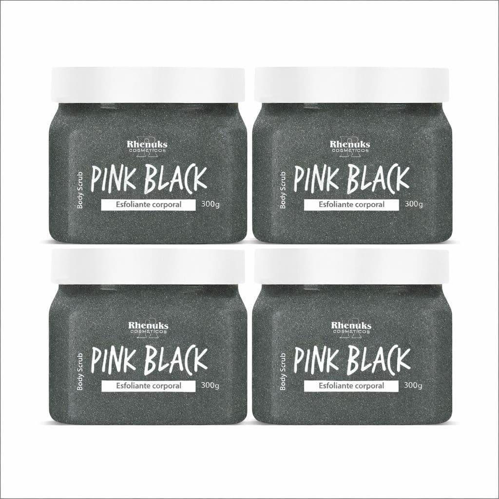 Kit 4 Esfoliante Corporal Rhenuks Pink Black 300g