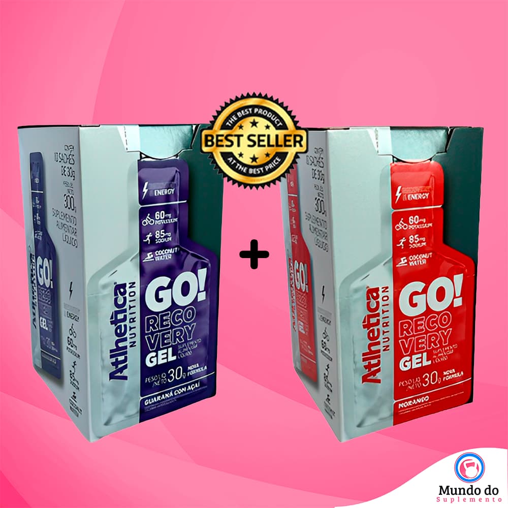 Kit 2x Go! Gel Recovery 10 Sachês - Atlhetica Nutrition
