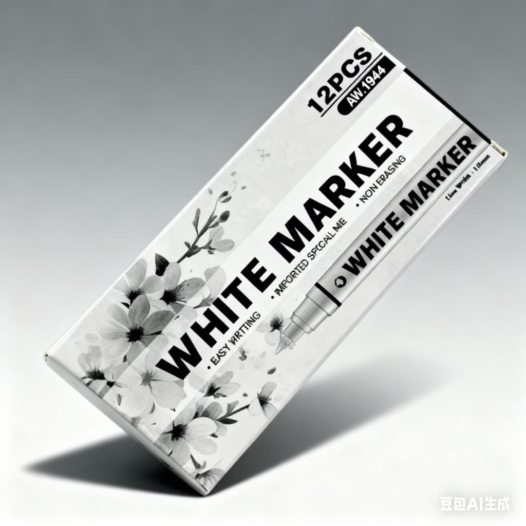 Kit 12PCS Canetas Marcadoras Branca Ponta 1mm Permanente White Markers