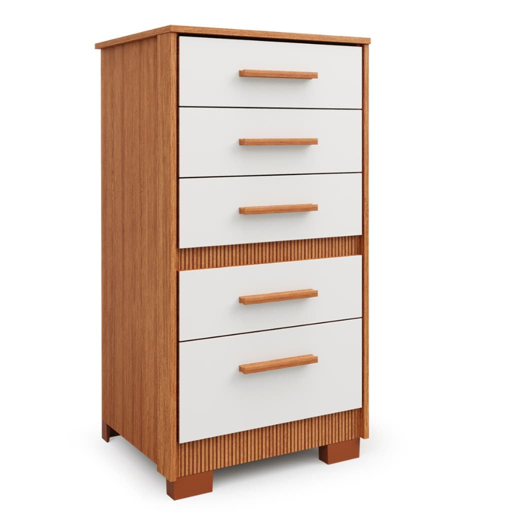 Cômoda Gaveteira P/ Quarto Reforçada 5 Gavetas Espaçosa Para Baby Gaveteiro Organizador Bebê Prymacy