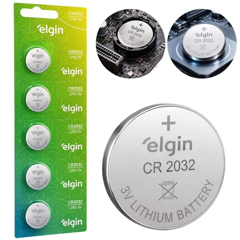 Cartela Bateria Cr2032 3v Placa Mae Relogio Controle - Elgin